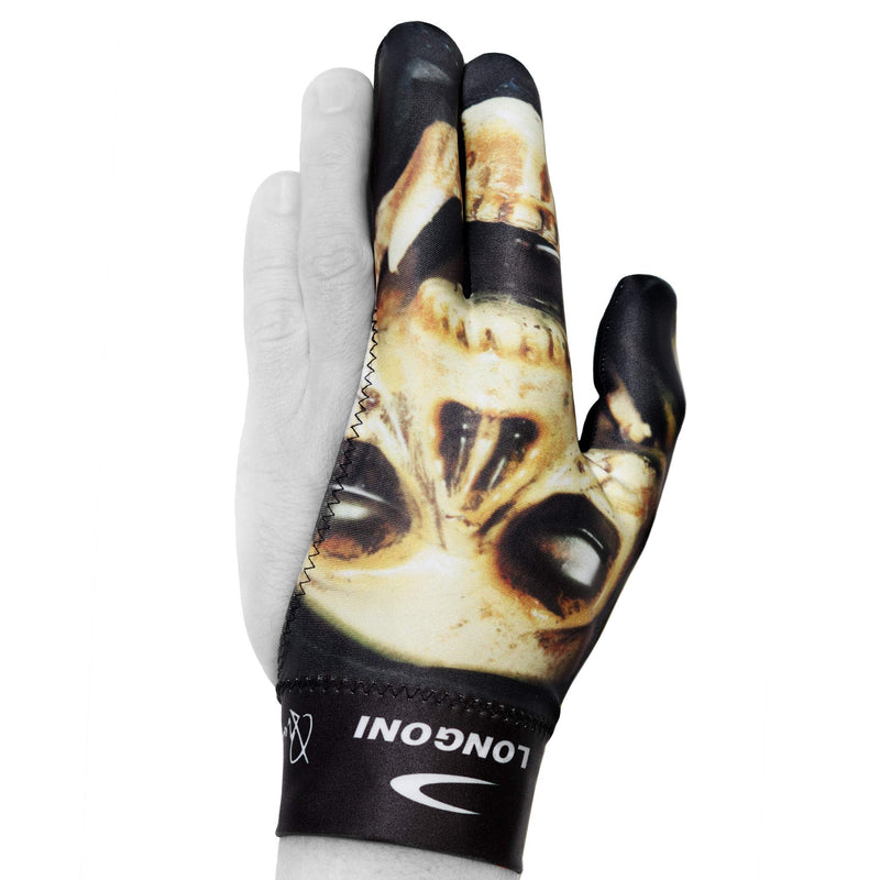 Longoni Billiard Pool Cue Glove Fancy Skull 3 for Left Hand - BeesActive Australia