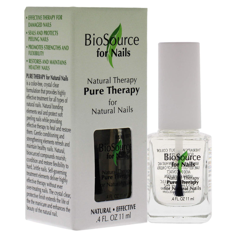 BioSource for Nails Natural Therapy Pure Therapy Clear Coat, 0.4 oz - BeesActive Australia