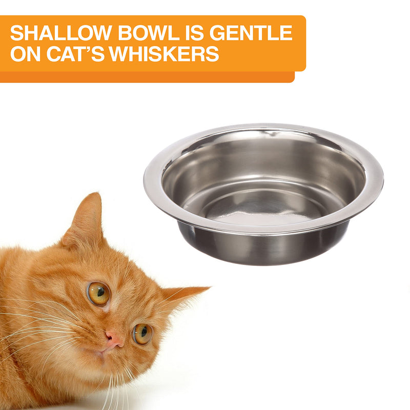 Neater Feeder Express Elevated Cat Bowls - Raised Pet Dish - Stainless Steel Food and Water Bowls for Cats Gunmetal - BeesActive Australia