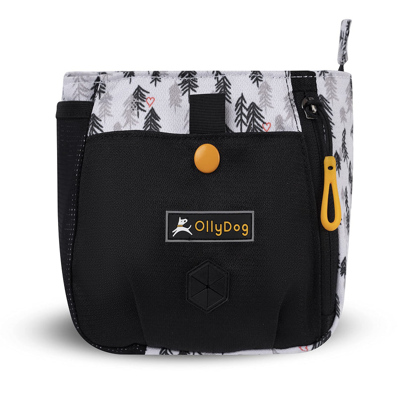 OllyDog Backcountry Day Bag, Fanny Pack, Dog Treat Pouch, Hands-Free for Training, Hip Pack with Built-in Poop Bag Dispenser, Removable Waist Belt Clip, Travel Dog Treat Container Tree Hugger - Night - BeesActive Australia