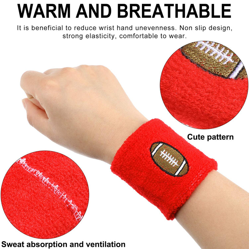 Gejoy 16 Pieces Sports Wristbands Wrist Sweatbands Children Sweat Bands for Kids Soccer Baseball Football Basketball Sports - BeesActive Australia