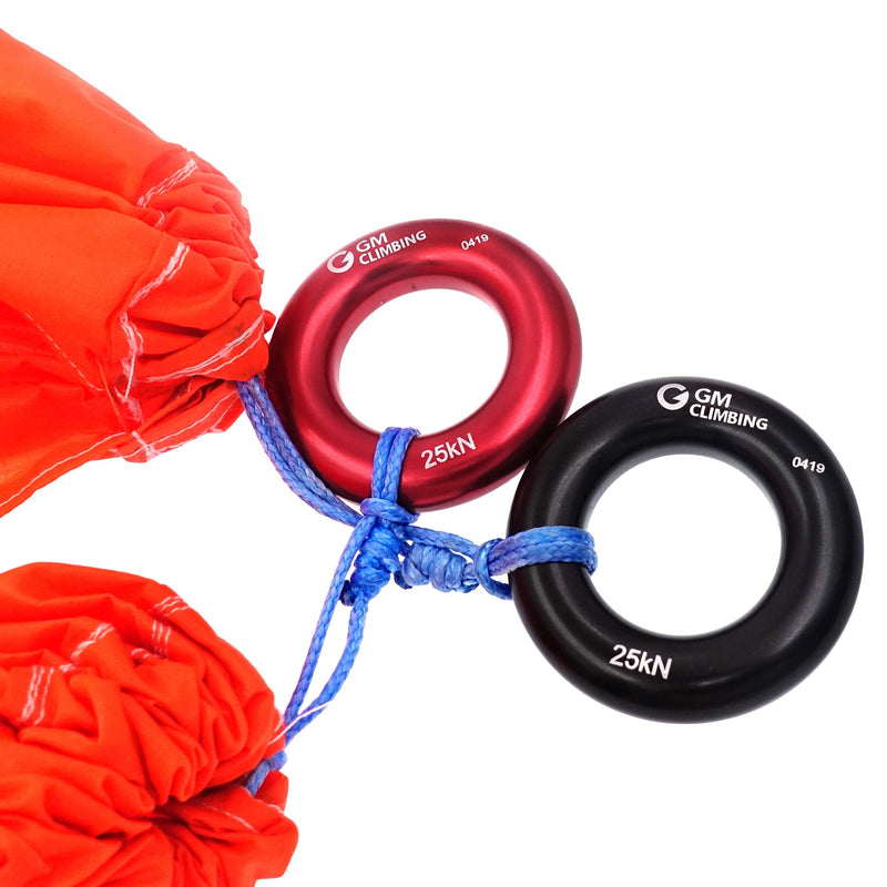 GM CLIMBING Rappel Ring 25kN for Rock Climbing Arborist Rescue Slackline Hammock Pack 3. Small-Red Pack of 2 - BeesActive Australia