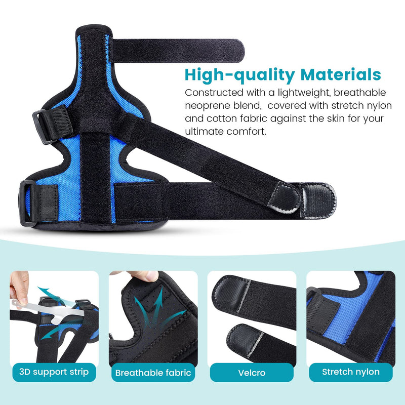 Thumb Brace Stabilizer Splint-Thumb Arthritis Spica Support for Left & Right Hand, CMC Joint Trigger Thumb Immobilizer, for Knuckle Pain Relief, Tendonitis, Sprains-Thumb & Wrist Fixed Aluminum Plate S/M - BeesActive Australia