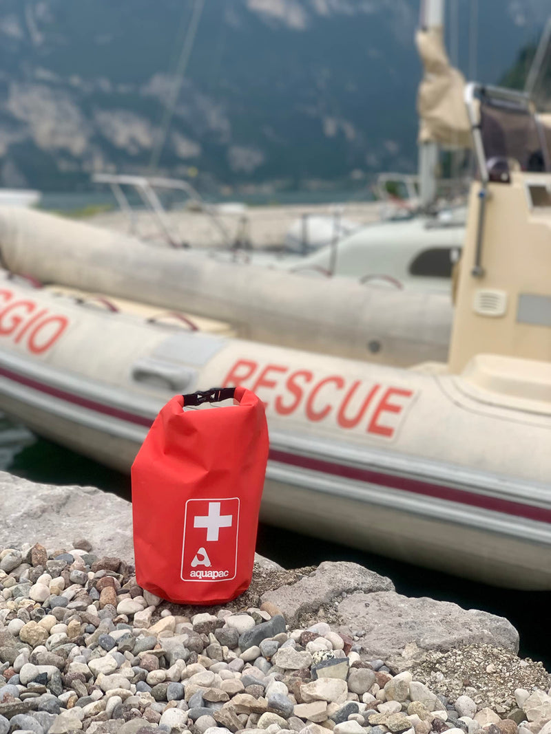 Aquapac Waterproof First Aid Kit Dry Bag for Emergency Use with Secure Buckle - Red - Portable Compact - BeesActive Australia