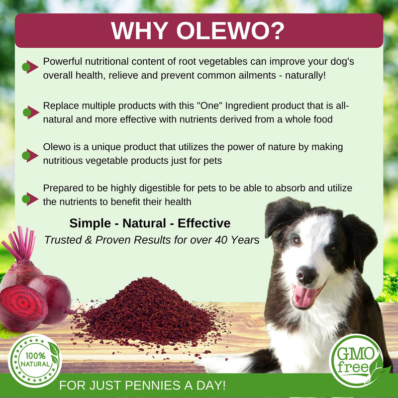 Olewo Red Beet Granular – Natural Immune Support - Anti Itch, Skin & Coat, Seasonal Allergies – Digestive Prebiotic Fiber 22 oz - BeesActive Australia