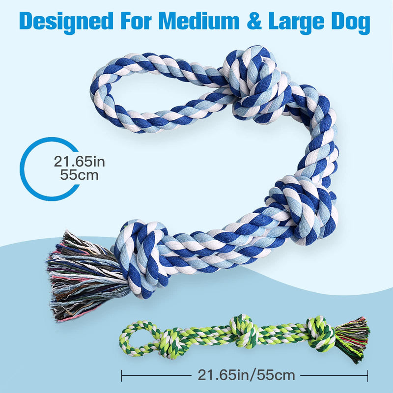 UPSKY Dog Rope Toys 2 Nearly Indestructible Dog Toys, Dog Toy for Medium to Large Breed, Dental Cleaning Chew Toys, Dog Tug Toy for Boredom, Dog Grinding Teeth, Dog Rope Toy for Aggressive Chewers - BeesActive Australia