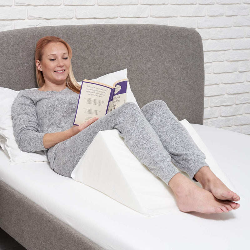 Proheeder Wedge Pillow for Reading and Watching in Bed - Support Cushion for Back, Leg and Knee Prop Up - Helps with Acid Reflux - Made in Foam with Removable and Washable Cover - Made in Portugal Bed Wedge Cushion - BeesActive Australia