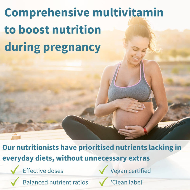 Advanced Clean Label Vegan Prenatal Multivitamin with Folic Acid as Folate, Plus Choline, Calcium, Magnesium & Gentle Iron, Complete Pregnancy Vitamins for Women, 60 Tablets, by Igennus - BeesActive Australia