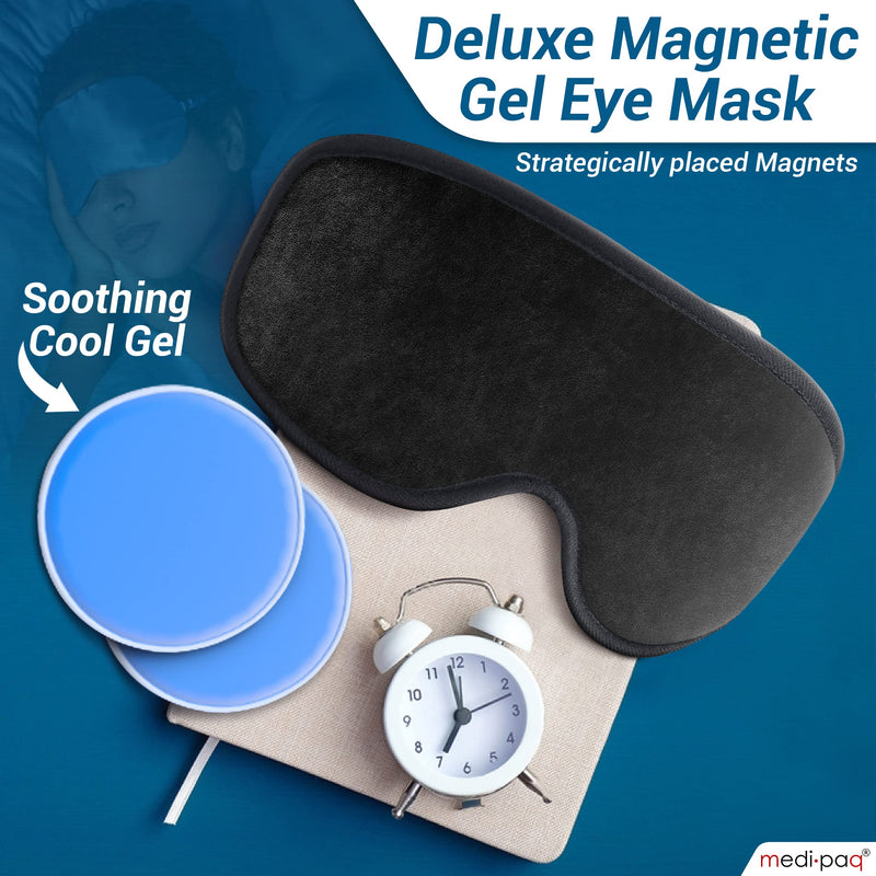 Medipaq� Deluxe Magnetic Gel Eye Mask - HOT or Cold - Reduce Swelling, Dark Circles, Wrinkles, Migraines Relief, Hayfever Relief, Sleep Mask, Headache Relief or Tired Puffy Eyes - Cooling Eye Mask - BeesActive Australia