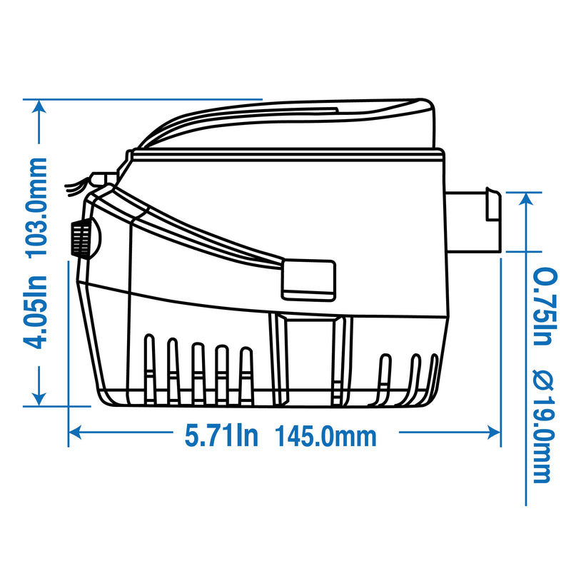 [AUSTRALIA] - AURELIO TECH 12V 750GPH Automatic Submersible Bilge Pump for Boats with Float Switch 