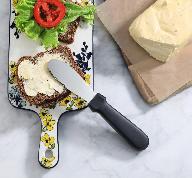 New Star Foodservice 43013 Plastic Handle Butter Spreader, 8.75-Inch, Black, Set of 4 - BeesActive Australia