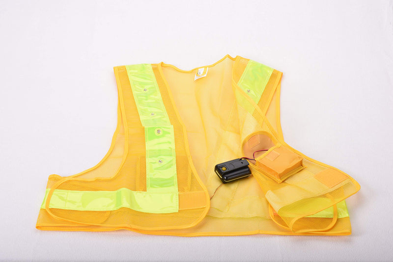 Maxsa 20029 Unisex-Adult Reflective Safety Vest with 16 LEDs Yellow Large - BeesActive Australia