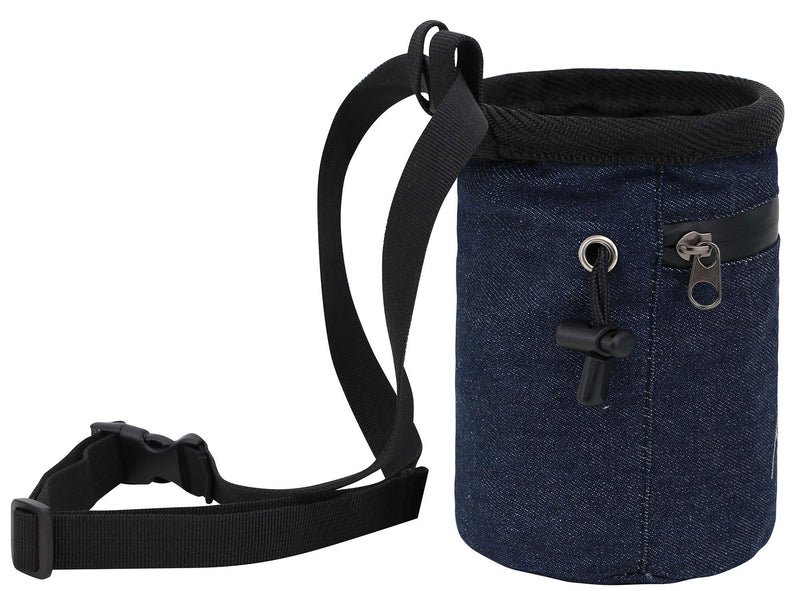 AMC Rock Climbing Panda Design Chalk Bag with Adjustable Belt 7558_Denim Blue - BeesActive Australia