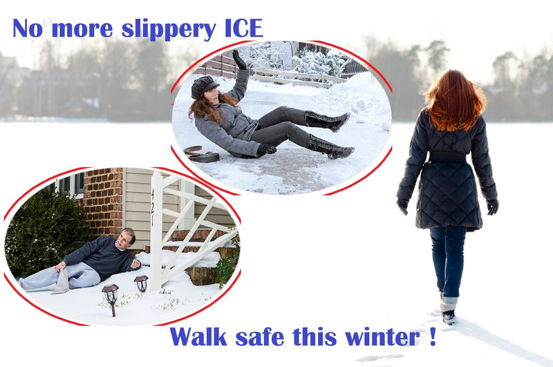 Perfect Life Ideas Ice Grippers Cleats for Shoes and Boots - 2 Pack Anti Slip Shoe Grip Crampons Spikes for Snow and Ice Make Winter Walking Safer and Provide Stability for Both Men and Women - BeesActive Australia