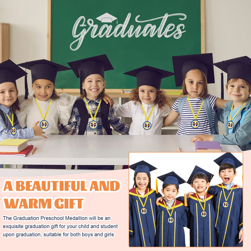 Henoyso Kids Kindergarten Graduation Award Medal Rubber Graduation Award Medal with Neck Ribbon Graduation Preschool Medals for Graduating Gifts Favors, 2 Inch 24 Preschool Graduate - BeesActive Australia