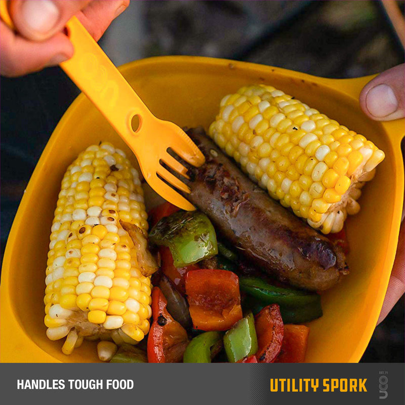 UCO Utility Spork 3-in-1 Combo Spoon-Fork-Knife Camping Utensil, 4-Pack Classic - BeesActive Australia