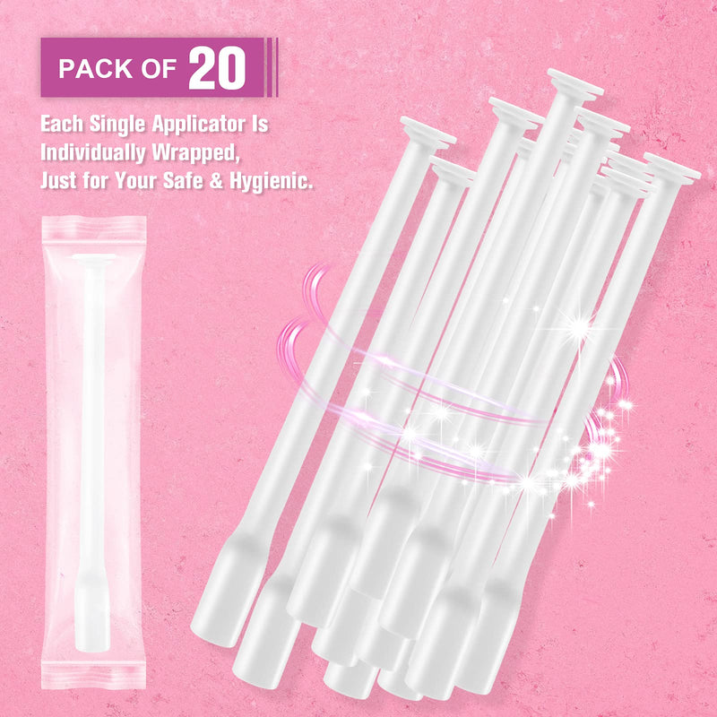 Nieteyrue (20 Packs) Disposable Vaginial Applicators Individually Wrapped Hygienic Fit to Size 00 Cap-sules and Many Shapes of Suppositories, Tablets Feminine Care Applicators from 20 Count (Pack of 1) - BeesActive Australia