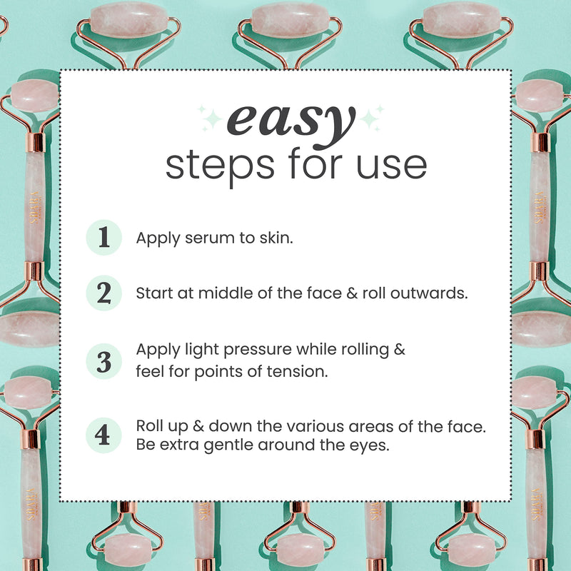 Sdara Skincare Face Roller - Rose Quartz Relaxing Massager - Facial Tool Alternative to Jade Roller Rose Quartz Roller - BeesActive Australia