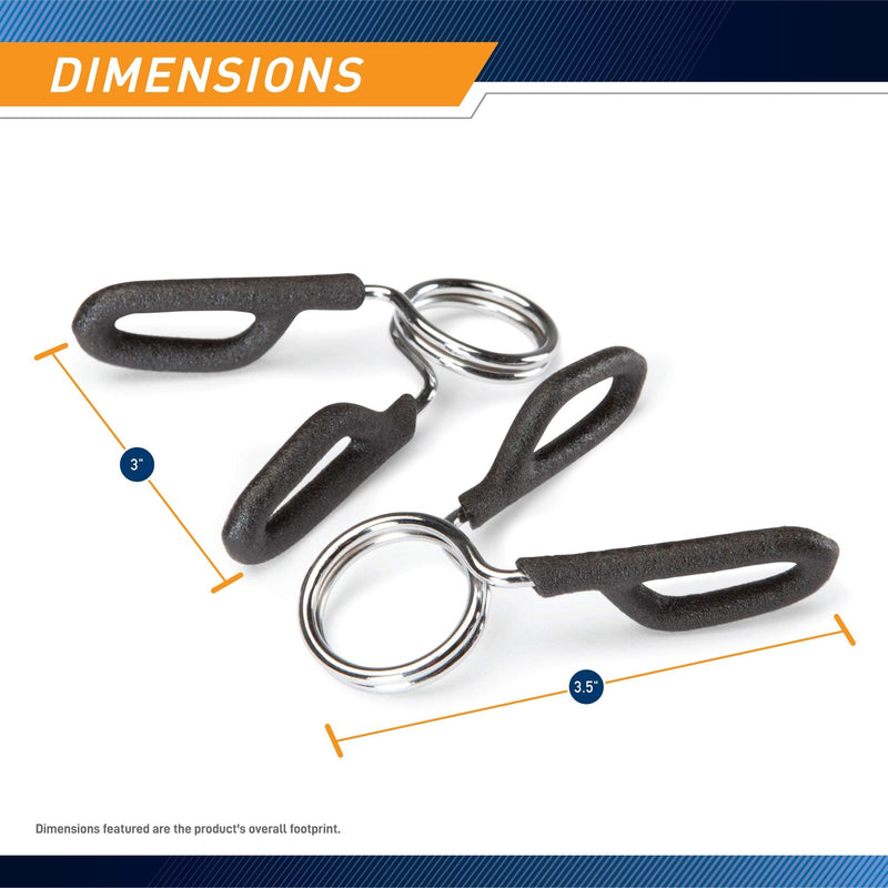 Marcy Weightlifting Accessory Spring Clip Collars for Weight Bar and Dumbbell Handles, Sold in Pair Standard Bar - BeesActive Australia