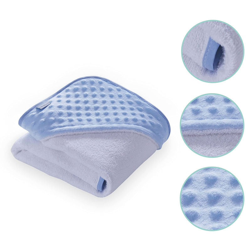 Clair de Lune | Dimple Hooded Towel Super Soft Cotton/Terry Towelling | 70 x 70 cm | Blue - BeesActive Australia