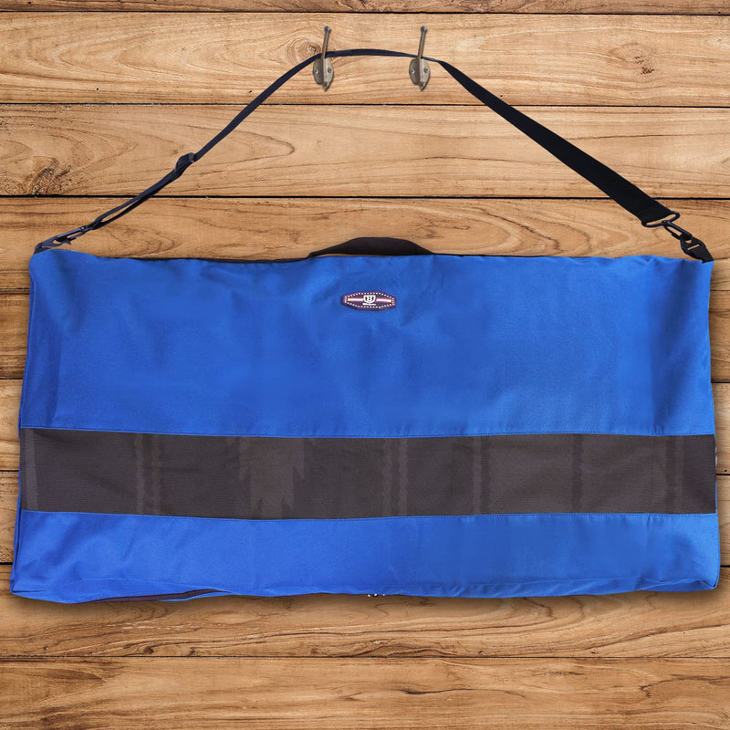 Harrison Howard Large Tack Saddle Pad Carry Bag Mesh Window Allows Airflow Perfect for English or Western Tack Case Protector for Saddle Pads Royal Blue - BeesActive Australia