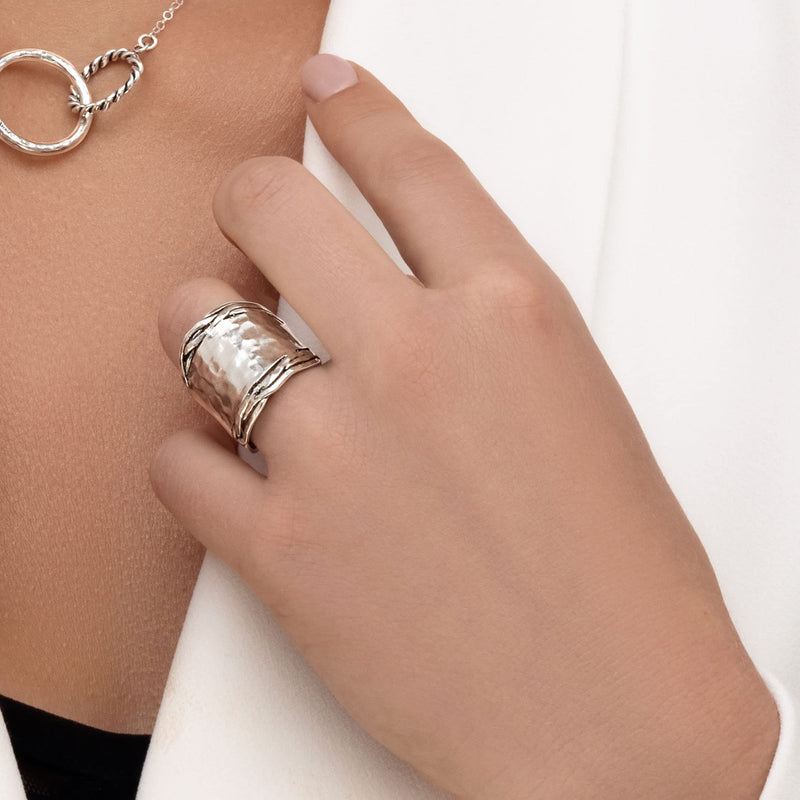 JEAN RACHEL JEWELRY 925 Sterling Silver Ring Vintage Antique Look, Hypoallergenic, Nickel and Lead-free, Artisan Handcrafted Designer Collection, Made in Israel 7 - BeesActive Australia