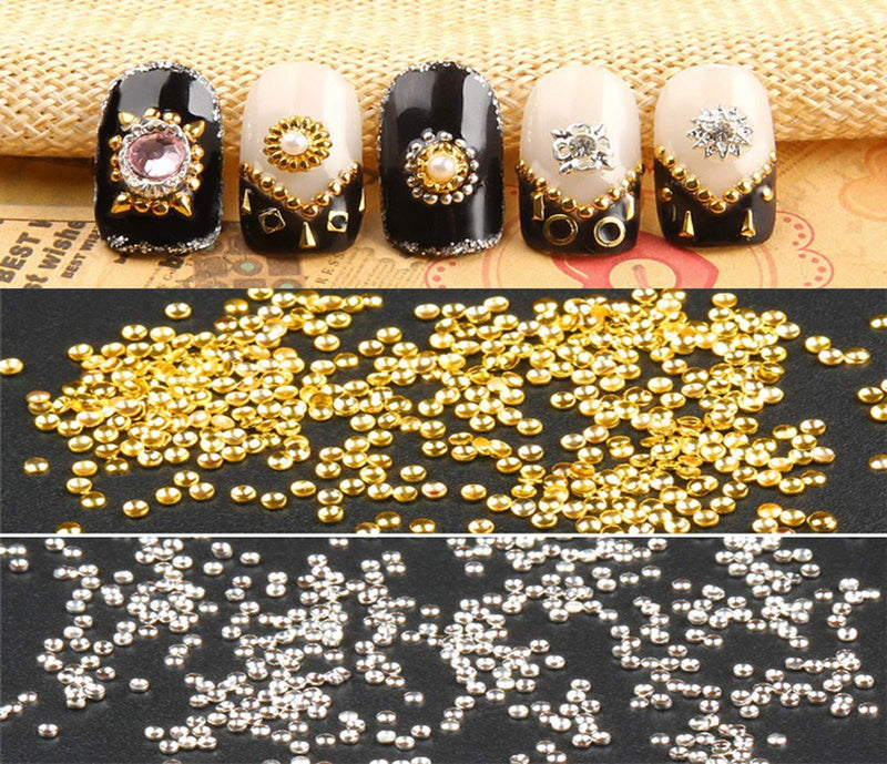 9300 Pcs Nail Art Studs Rhinestone Kit,Nails Art Metal Charms Caviar Beads Nail Supplies with Rhinestone Glue,Nail Jewels Decals Decorations Accessories - BeesActive Australia
