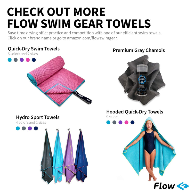 Flow Swim Chamois - Quick Dry Towel for Swimming, Diving, Triathlons, and Other Water Sports (Aquamarine) - BeesActive Australia