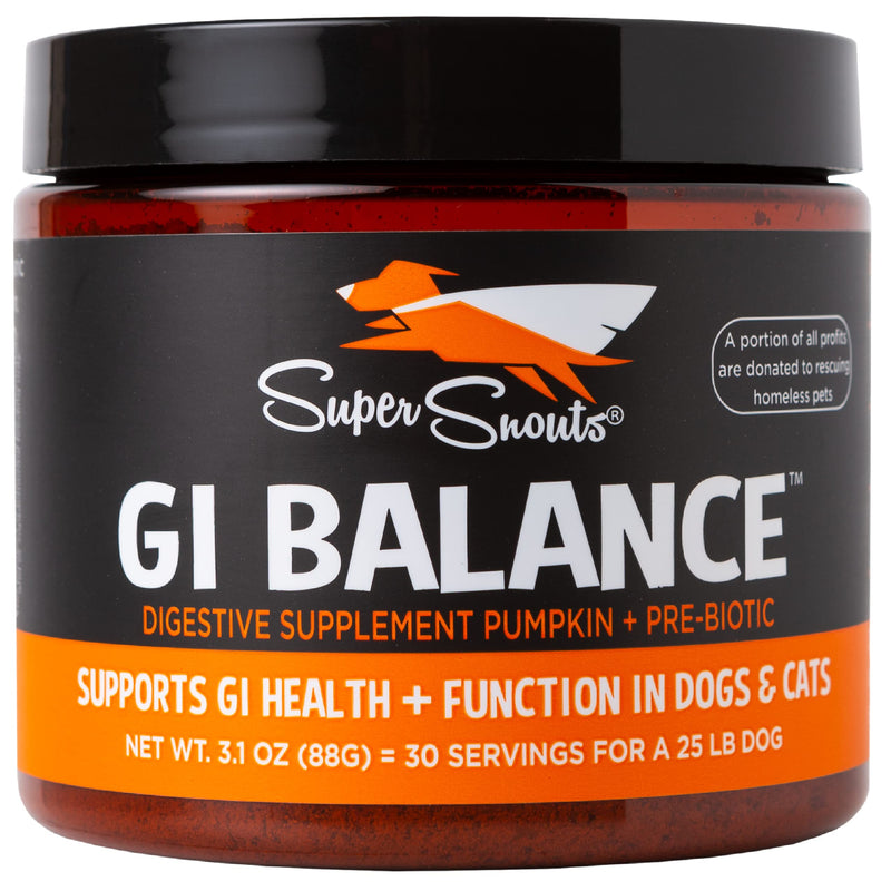 Super Snouts GI Balance Digestive Supplement for Dogs & Cats, 3.1 oz Pumpkin Powder & Prebiotic Gut Health - BeesActive Australia