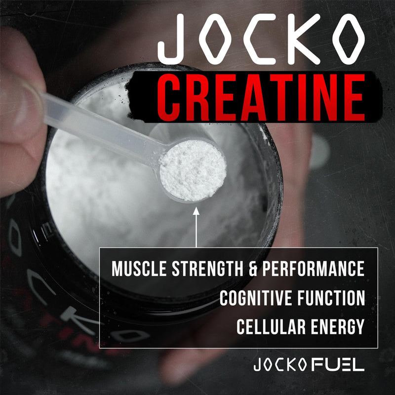 Jocko Fuel Creatine Monohydrate Powder - Creatine for Men & Women, Supplement for Athletic Performance & Muscle Health, 90 Servings 16 oz (Unflavored) - BeesActive Australia