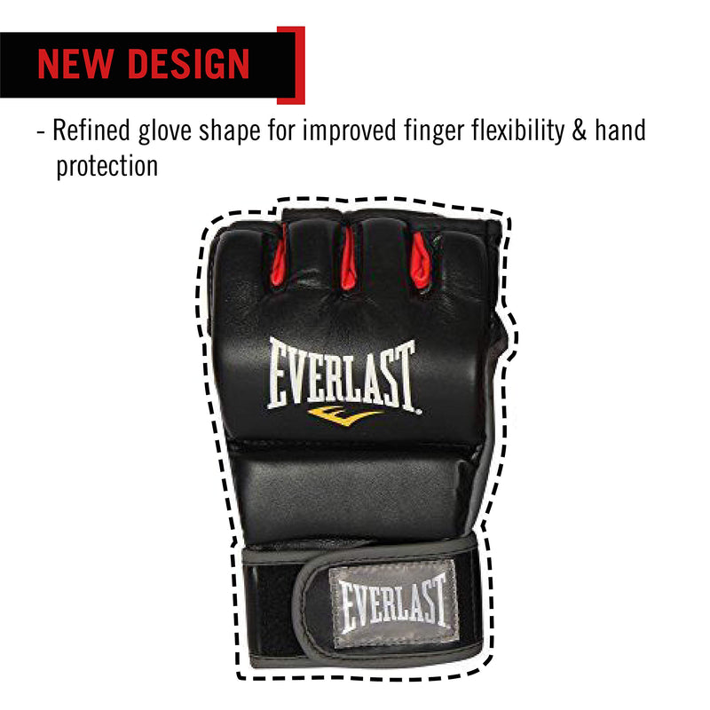 [AUSTRALIA] - Everlast Train Advanced MMA 7-Ounce Closed-Thumb Grappling/Training Gloves Large/X-Large Black 