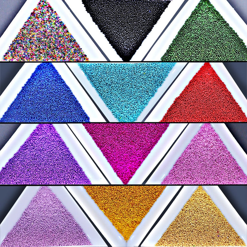 YesLady 12 Colors Nail Art Caviar Beads 3D Craft Micro Eye Makeup Gems Decoration - BeesActive Australia