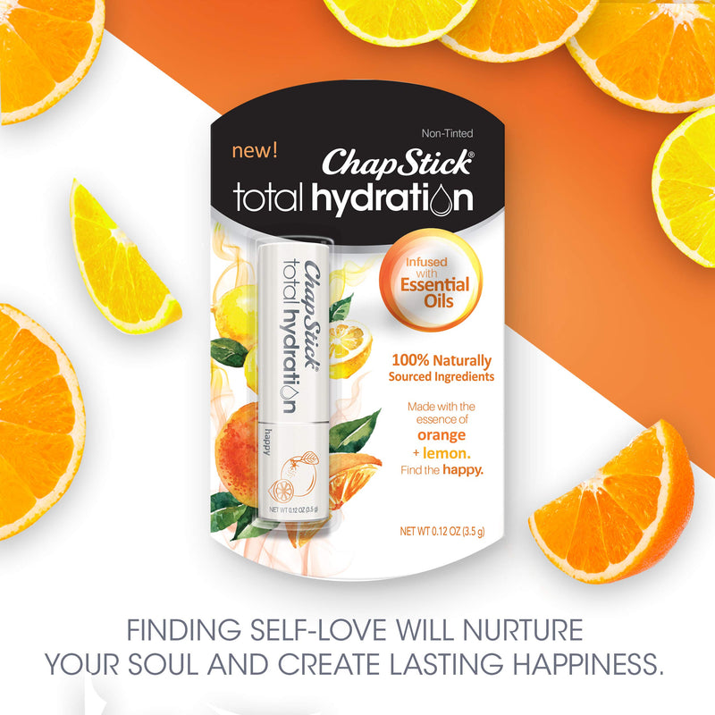 Chapstick Total Hydration, 100% Natural Essential Oils Set - Collection of 4 Lip Balm Tubes 0.12 oz Each - BeesActive Australia