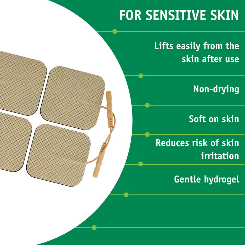 Med-Fit Blue -TENS Self Adhesive Pads 5cmx5cm for Sensitive Skin and Long Term Repeated Use - BeesActive Australia