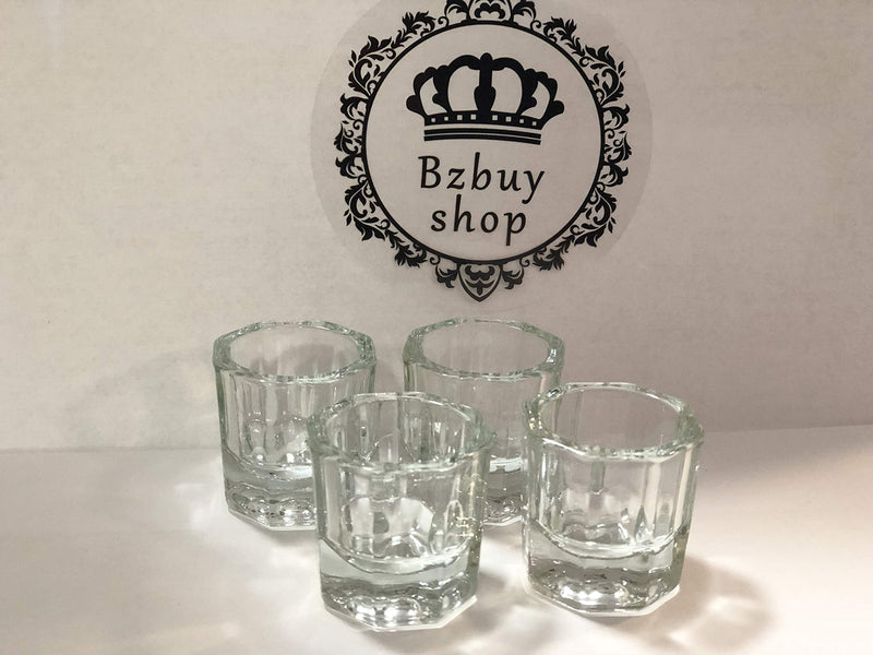 Bzbuy 4 Nail Art Acrylic Liquid Powder Dappen Dish Glass Crystal Cup Glassware Tools - BeesActive Australia