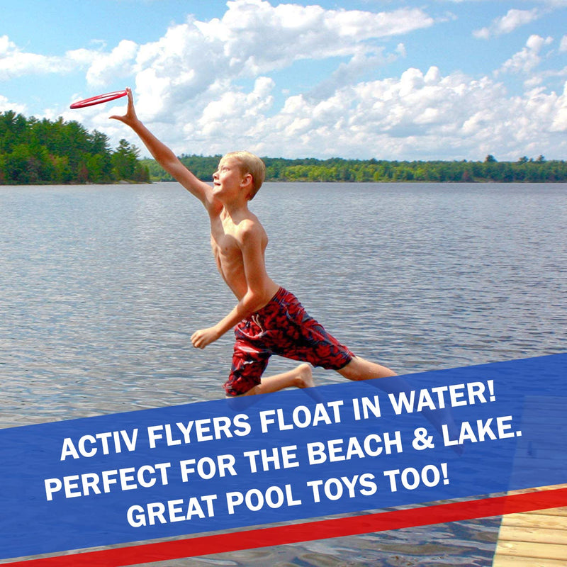 Activ Life Kid's Flying Rings [2 Pack] Fly Straight & Don’t Hurt - 80% Lighter Than Standard Flying Discs - Replace Screen Time with Healthy Family Fun - Get Outside & Play! Made in USA Blue/Red - BeesActive Australia