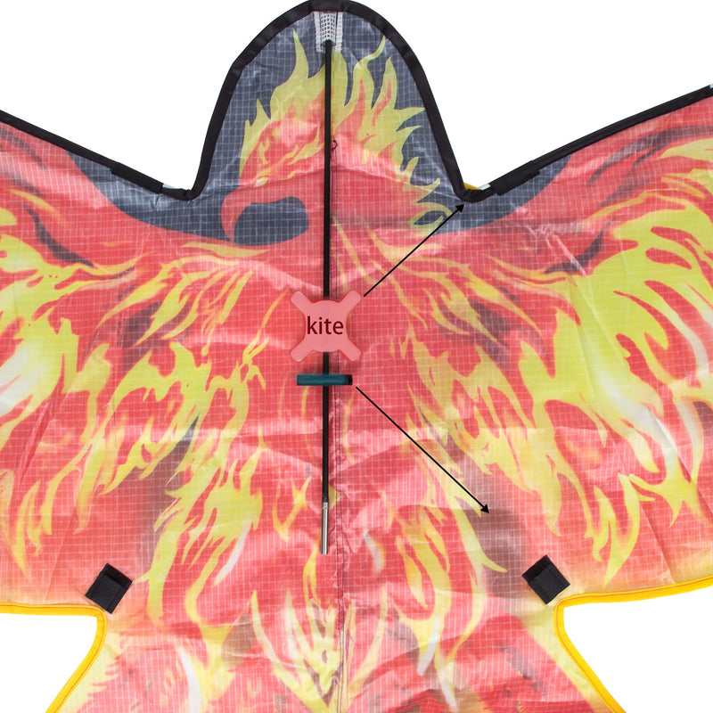 JEKOSEN Phoenix Huge Kite for Kids and Adults Easy to Fly Single Line String with Tail for Beach Trip Park Family Outdoor Games and Activities - BeesActive Australia