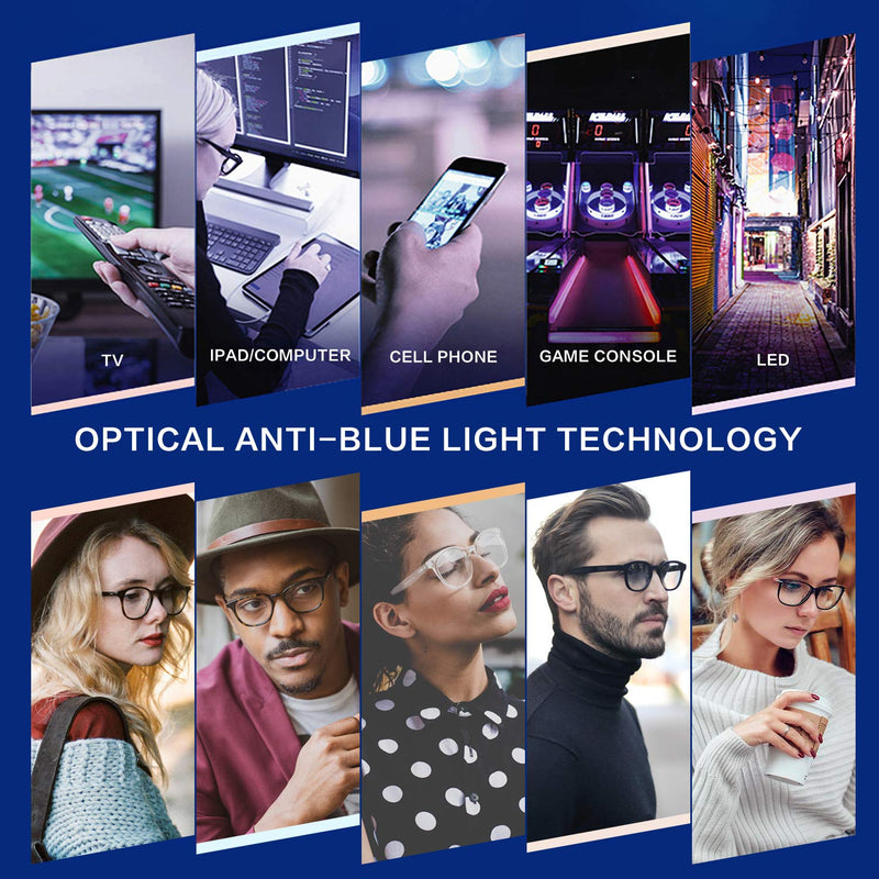 Okany Blue Light Blocking Glasses for Women Men Lightweight Computer Glasses Anti Eyestrain Headache Blue Light Glasses for Women Men Clear Lens Glasses Anti Blue Ray Eyeglasses Unisex - BeesActive Australia