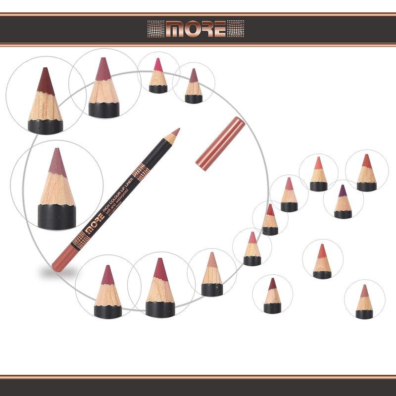 Light Beige MORE RICH COLOUR SOFT LIP LINER PENCIL LONG STAY WATER RESISTANT EASY TO BLEND 01 Light Beige - BeesActive Australia