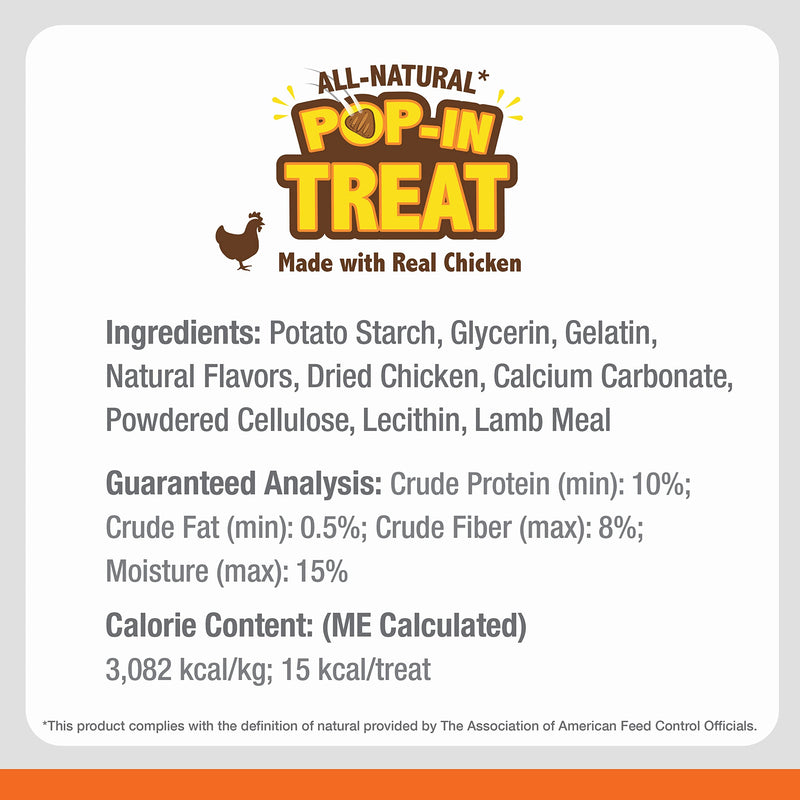 Nylabone Power Chew Knuckle Bone & Pop-in Treats Treat Refill Chicken 1 Count (Pack of 30) - BeesActive Australia
