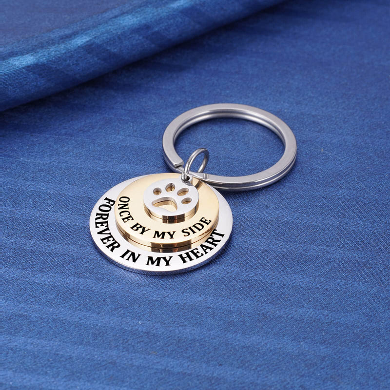Pet Memorial Keychain Sympathy Gifts, Loss of Dog Cat Fur Baby Forever in My Heart Tri-Layer Remembrance Keyring for a Grieving Pet Owner - BeesActive Australia