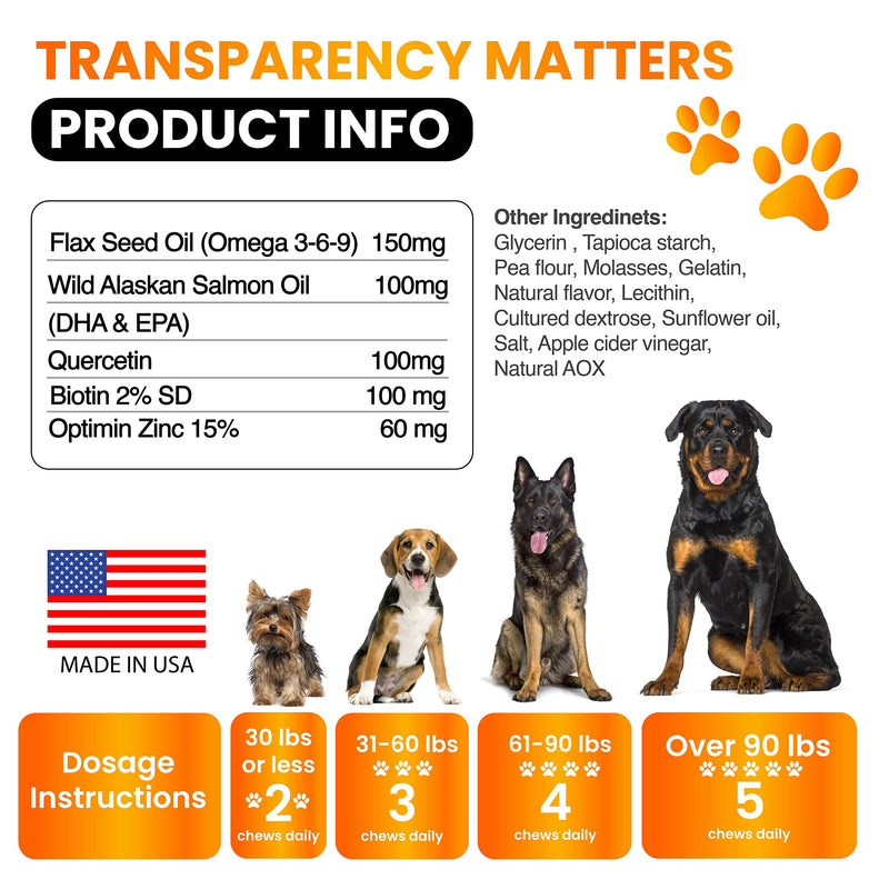 Omega 3 for Dogs - Fish Oil for Dogs Chews - Allergy and Dog Itch Relief - Dog Anti Shedding Supplement - Joint Health Treatment - Dog Skin and Coat Supplement - Salmon Oil - EPA & DHA Fatty Acids - BeesActive Australia