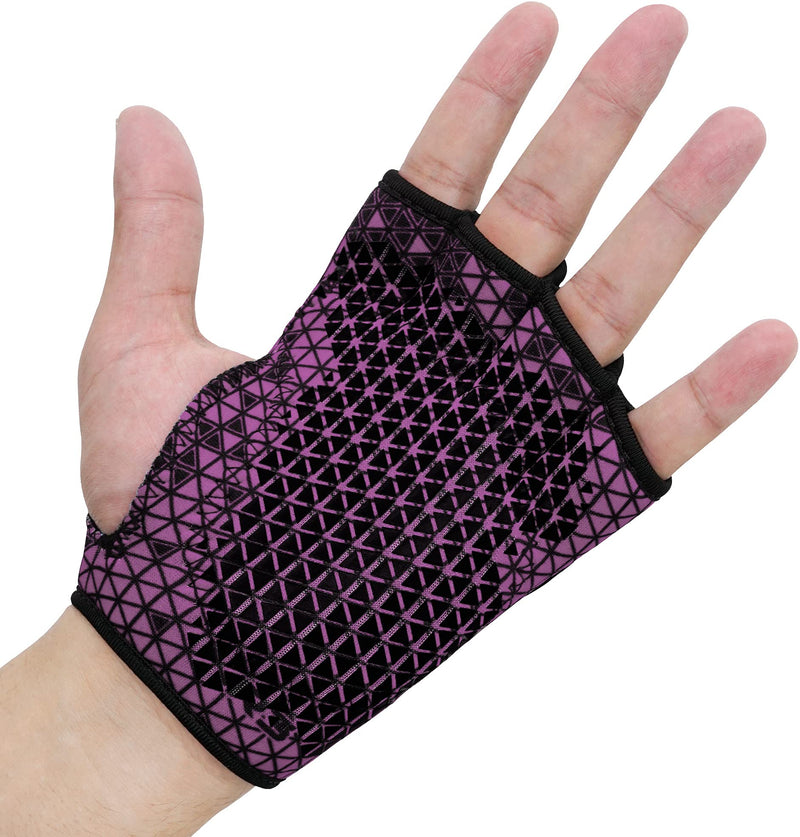 RDX Weight Lifting Gloves Grip, Non Slip Neoprene Ventilated Gym Barehand Gripper, Silicon Palm Protection, Powerlifting Fitness Strength Training Bodybuilding, Chin Pull ups Bar Calisthenics Workout Purple X-Small-Small - BeesActive Australia