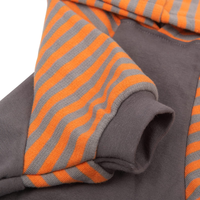 CuteBone Dog Hoodie Shirts Pet Clothes with Hat Large Grey Stripes - BeesActive Australia