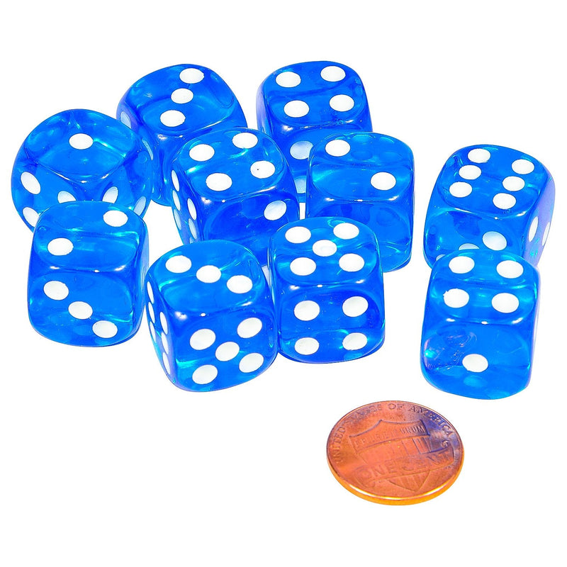 JustMikeO Set of 50 Six Sided D6 16Mm Standard Rounded Translucent Dice Die - Multicolor - BeesActive Australia