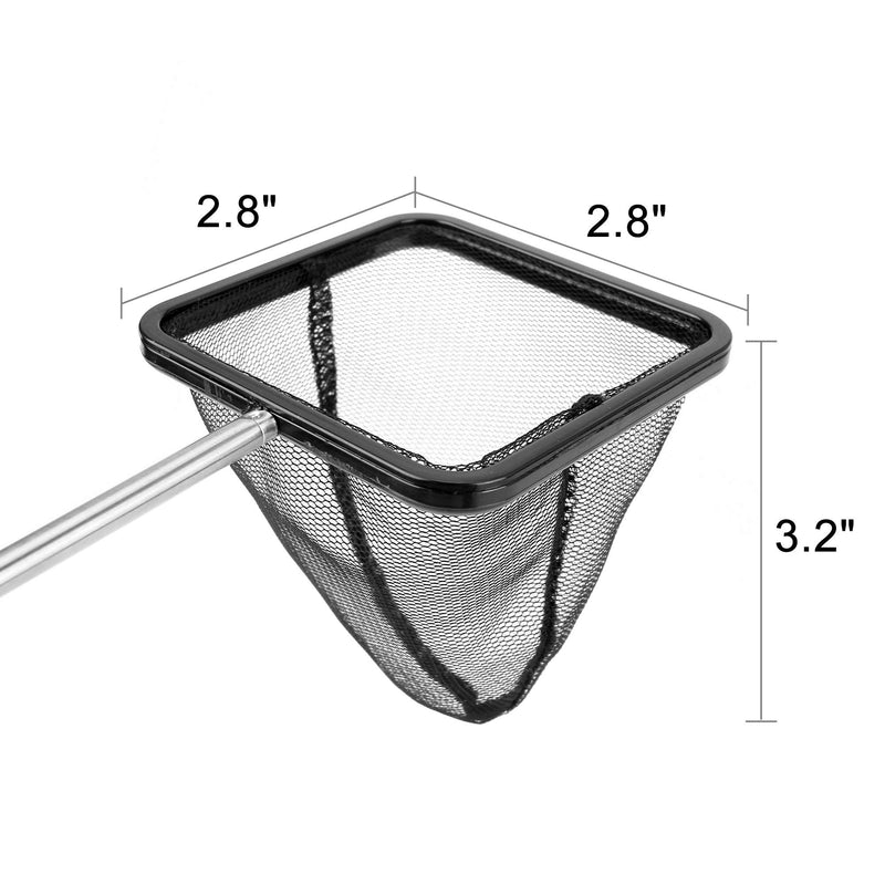 Filhome Aquarium Fish Net with Extendable Stainless Steel Long Handle, Fine Mesh Fish Net for Fish Tank Betta Fish Net 4 inch - BeesActive Australia