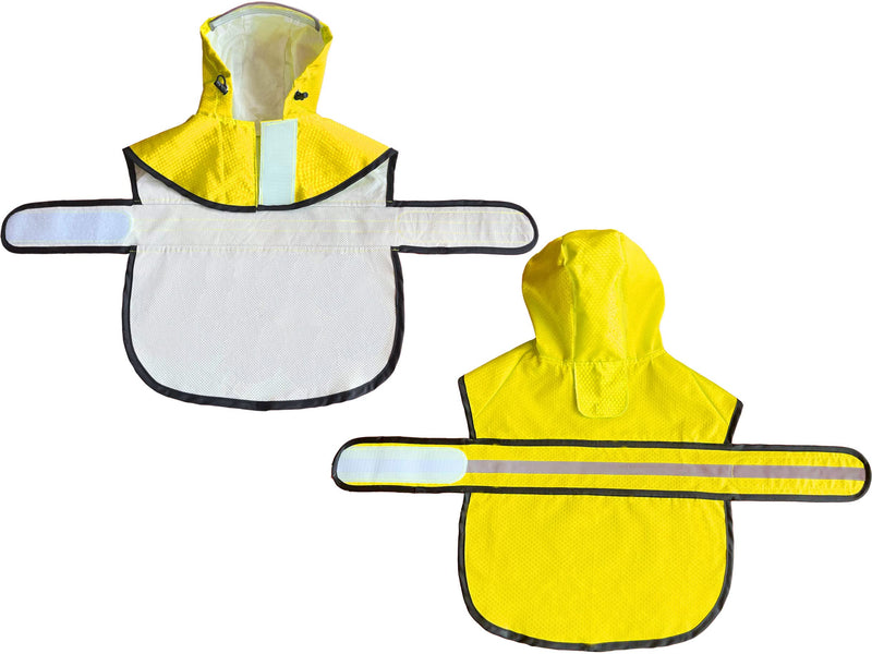 Dog Raincoat Waterproof Reflective Slicker - Lightweight Breathable Hooded Poncho Rain Coat Jacket with Adjustable Belly Strap and Leash Hole for Small Medium Large Dogs Yellow - BeesActive Australia