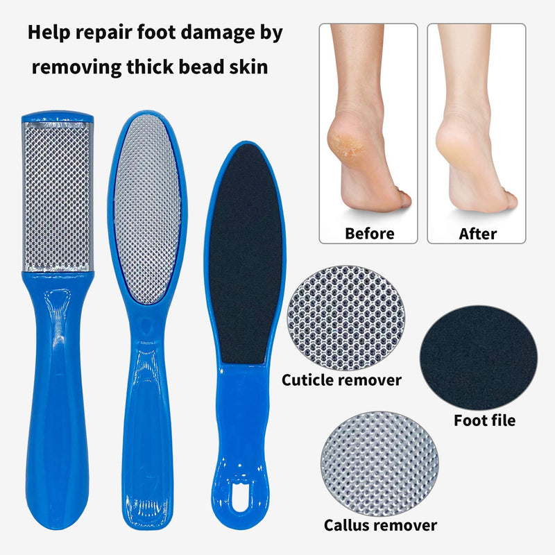 Professional Pedicure Tools Set, Foot Care Kit Stainless Steel Foot Rasp Foot Dead Skin Remover Pedicure Kit for Men Women - BeesActive Australia