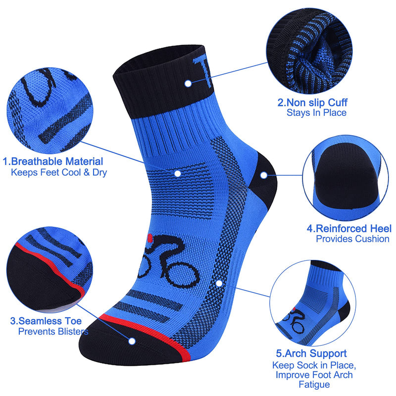 5/10Pack Sports Cycling Socks Colorful Anti Smell Ankle Running Athletic Socks 5pack X-Large - BeesActive Australia