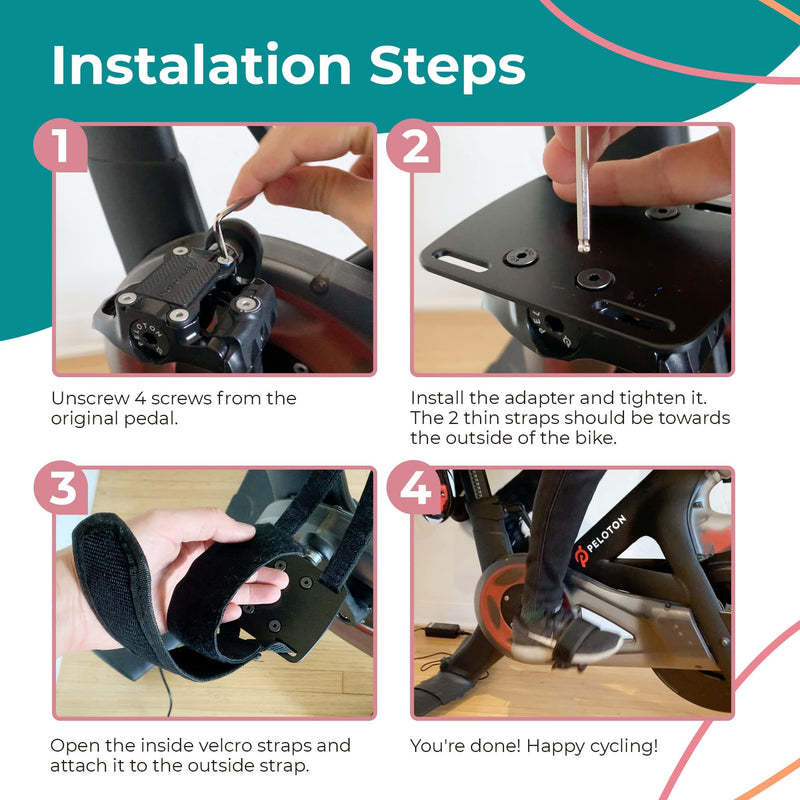 SELINA Toe Cages for Peloton Bike - Toe Clips Bike Pedals for Peloton Bike and Bike Plus for Regular Shoes - Shoe Cage for Peloton Pedal Converter - Ride with Sneakers or with Cycling Shoes! - BeesActive Australia